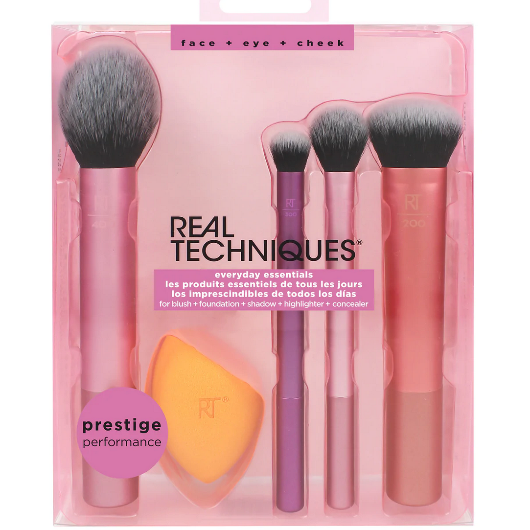 Real Techniques Everyday Essentials 5-Piece Makeup Brush Set