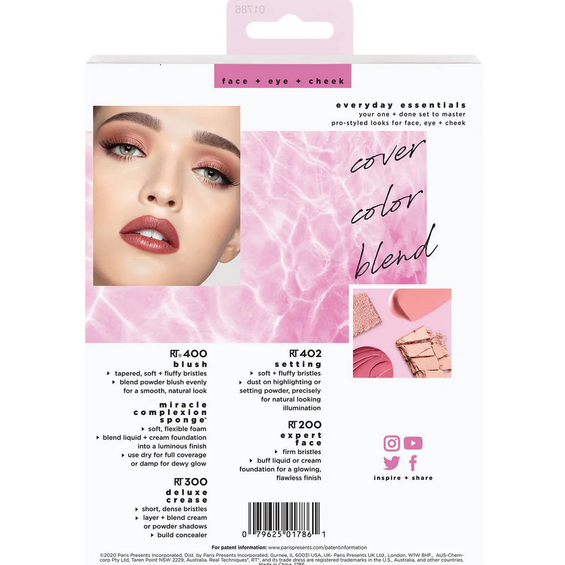 Real Techniques Everyday Essentials 5-Piece Makeup Brush Set
